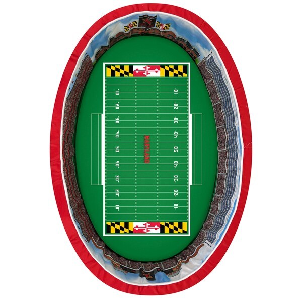 Maryland Terrapins 7'' x 22'' x 34'' Medium Stadium Oval Dog Bed - Red