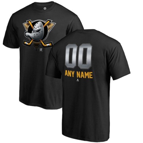 Anaheim Ducks Fanatics Branded Personalized Midnight Mascot T-Shirt - Black