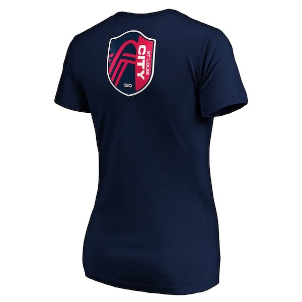 St. Louis City SC Fanatics Branded Women's Our City Our Spirit V-Neck T-Shirt - Navy
