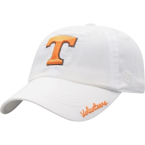 Tennessee Volunteers Top of the World Women's Staple Adjustable Hat - White