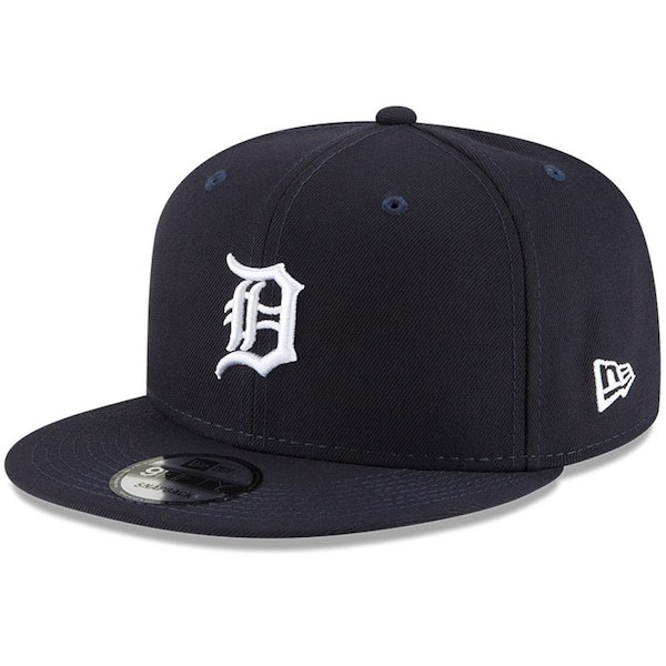 Detroit Tigers New Era Logo Team Color 9FIFTY Snapback Hat - Navy