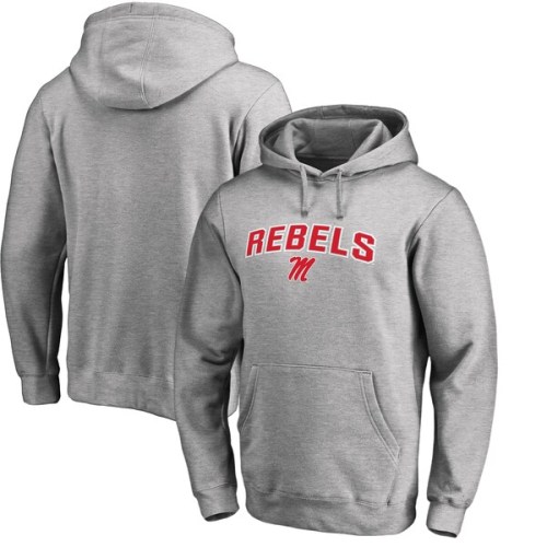 Ole Miss Rebels Proud Mascot Pullover Hoodie - Ash -