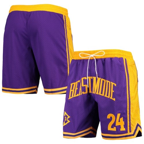 Beast Mode 24 Basketball Shorts - Purple/Gold