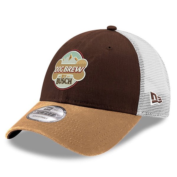 Kevin Harvick New Era Busch Dog Brew Trucker 9FORTY Snapback Adjustable Hat - Brown