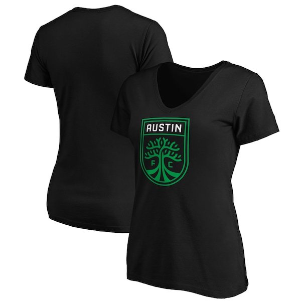 Austin FC Fanatics Branded Women's Primary Team Logo V-Neck T-Shirt - Black