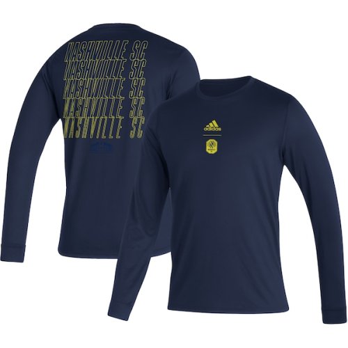 Nashville SC adidas Club Long Sleeve T-Shirt- Navy