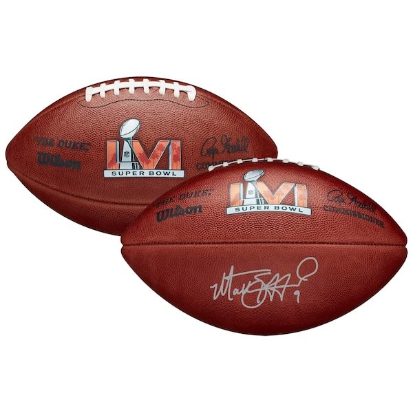 Matthew Stafford Los Angeles Rams Fanatics Authentic Autographed Wilson Super Bowl LVI Duke Football