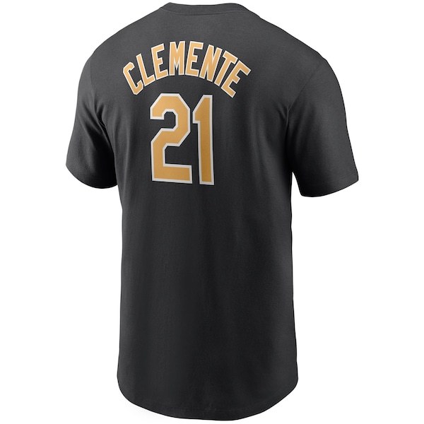 Roberto Clemente Pittsburgh Pirates Nike Cooperstown Collection Name & Number T-Shirt - Black