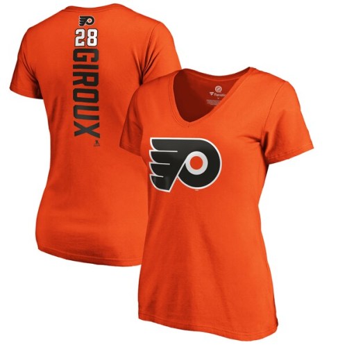 Claude Giroux Philadelphia Flyers Fanatics Branded Women's Playmaker V-Neck T-Shirt - Orange