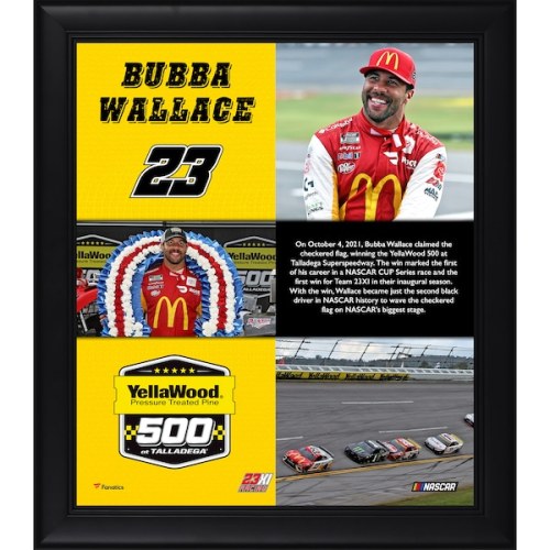 Bubba Wallace Fanatics Authentic Framed 15" x 17" 2021 YellaWood 500 First Win Collage