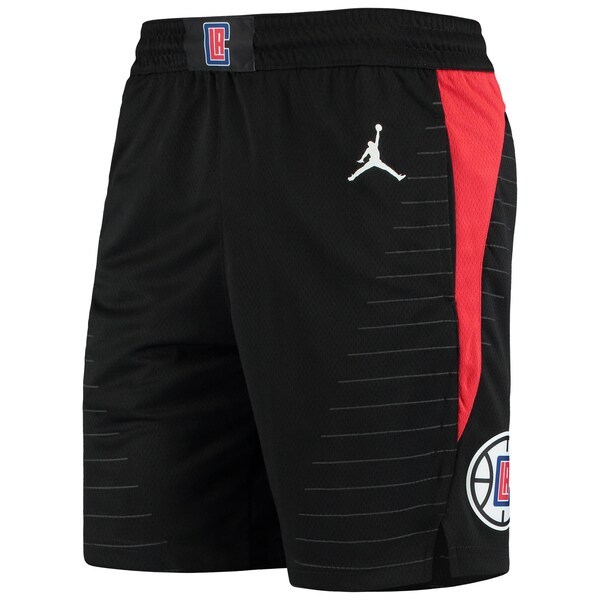 LA Clippers Jordan Brand Black/Red 2020/21 Association Edition Performance Swingman Shorts