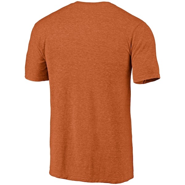 Texas Longhorns Fanatics Branded Throwback Logo Tri-Blend T-Shirt - Heathered Texas Orange