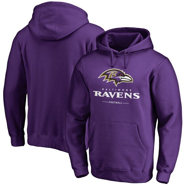 Baltimore Ravens Fanatics Branded Team Lockup Pullover Hoodie - Purple