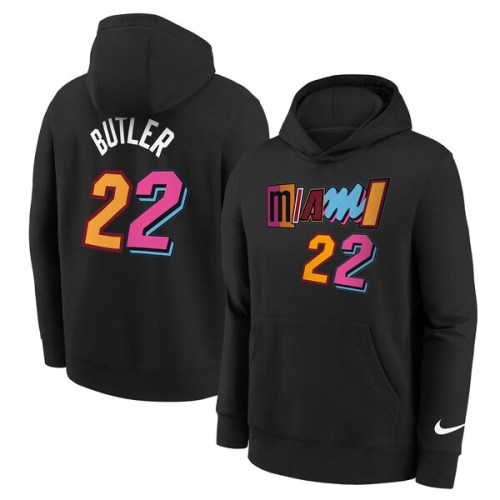 Jimmy Butler Miami Heat Nike Youth 2021/22 City Edition Name & Number Pullover Hoodie - Black