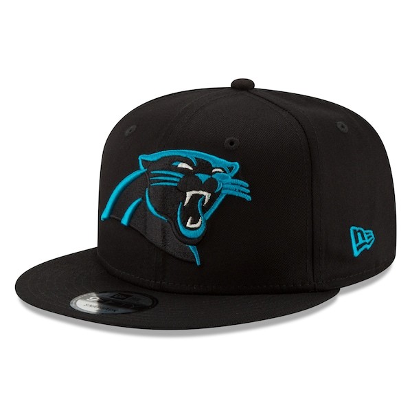 Carolina Panthers New Era Basic 9FIFTY Adjustable Snapback Hat - Black