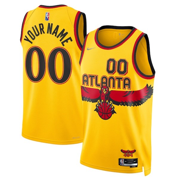 Atlanta Hawks Nike 2021/22 Swingman Custom Jersey - City Edition - Yellow