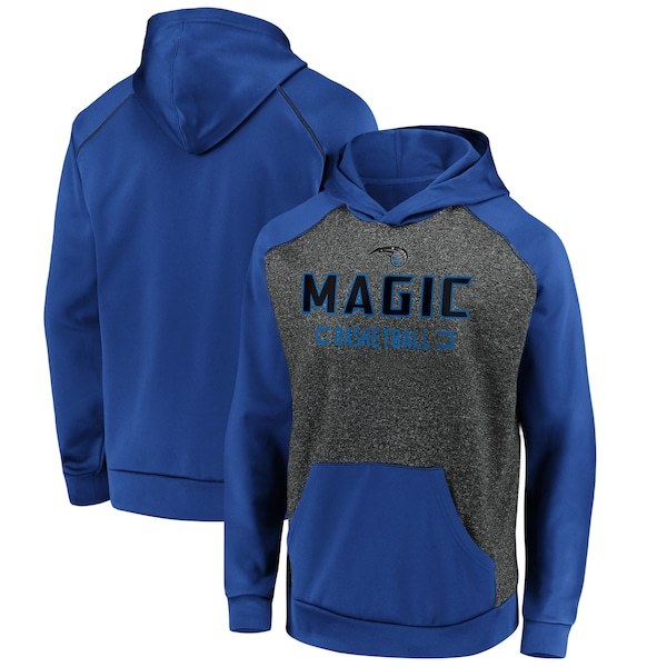 Orlando Magic Fanatics Branded Game Day Ready Raglan Pullover Hoodie - Heathered Charcoal/Blue