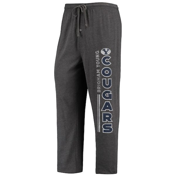 BYU Cougars Concepts Sport Meter T-Shirt & Pants Sleep Set - Heathered Charcoal/Navy