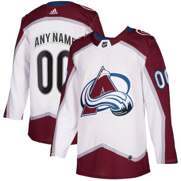 Colorado Avalanche adidas 2020/21 Away Authentic Custom Jersey - White