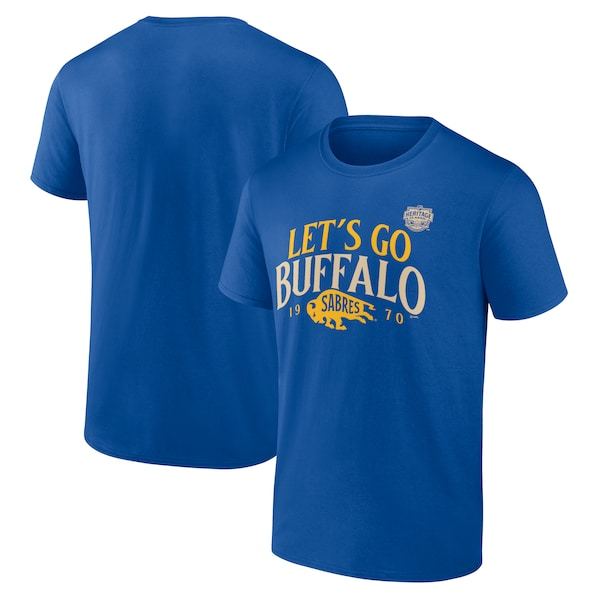 Buffalo Sabres Fanatics Branded 2022 NHL Heritage Classic Hometown T-Shirt - Royal
