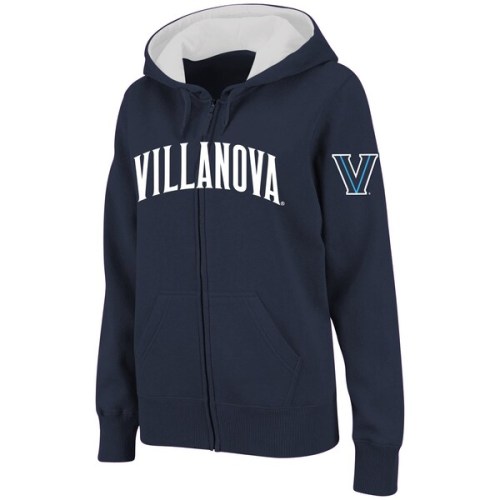 Villanova Wildcats Stadium Athletic Women's Arched Name Full-Zip Hoodie - Navy