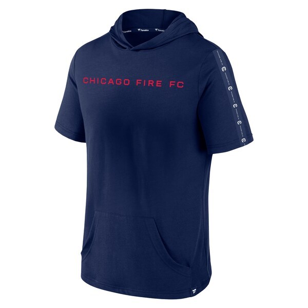 Chicago Fire Fanatics Branded Definitive Victory Short-Sleeved Pullover Hoodie - Navy