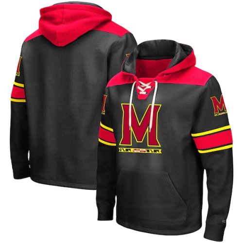 Maryland Terrapins Colosseum 2.0 Lace-Up Logo Pullover Hoodie - Black