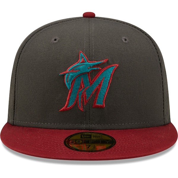 Miami Marlins New Era 2017 MLB All-Star Game Titlewave 59FIFTY Fitted Hat - Graphite/Cardinal