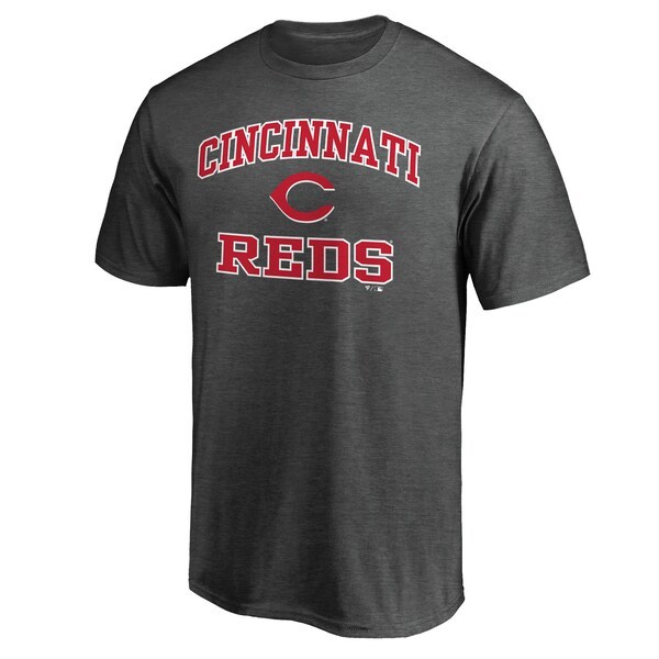 Cincinnati Reds Fanatics Branded Heart & Soul T-Shirt - Charcoal