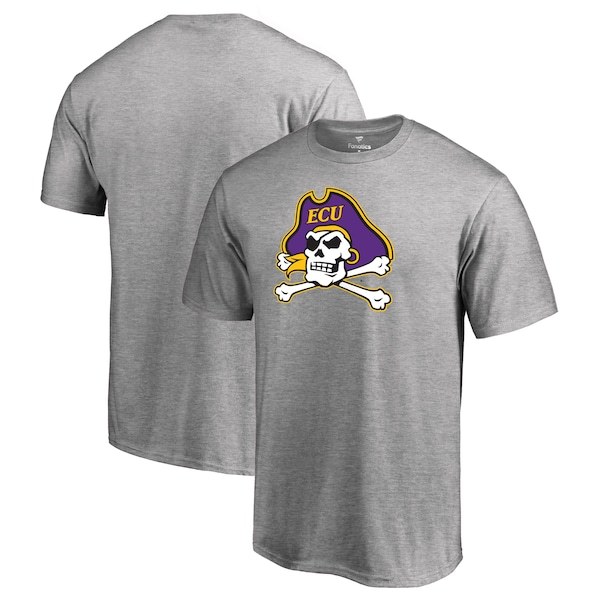 East Carolina Pirates Fanatics Branded Primary Team Logo T-Shirt - Ash