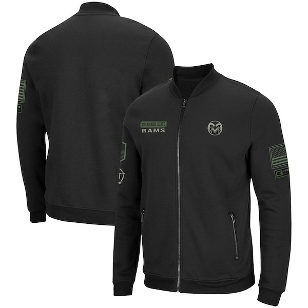Colorado State Rams Colosseum OHT Military Appreciation High-Speed Bomber Full-Zip Jacket - Black