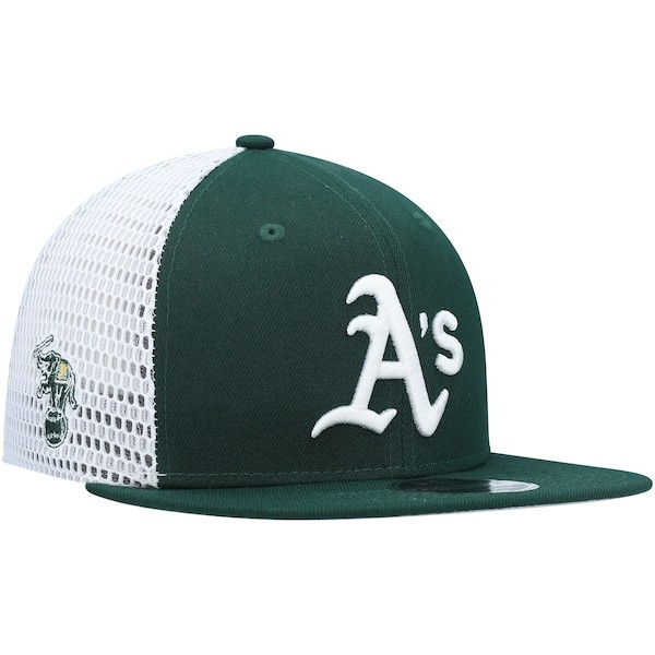Oakland Athletics New Era Mesh Fresh 9FIFTY Snapback Hat - Green/White
