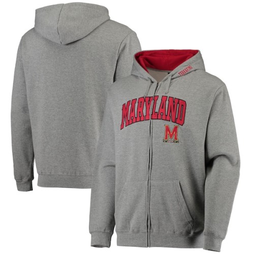 Maryland Terrapins Colosseum Arch & Logo 3.0 Full-Zip Hoodie - Heathered Gray