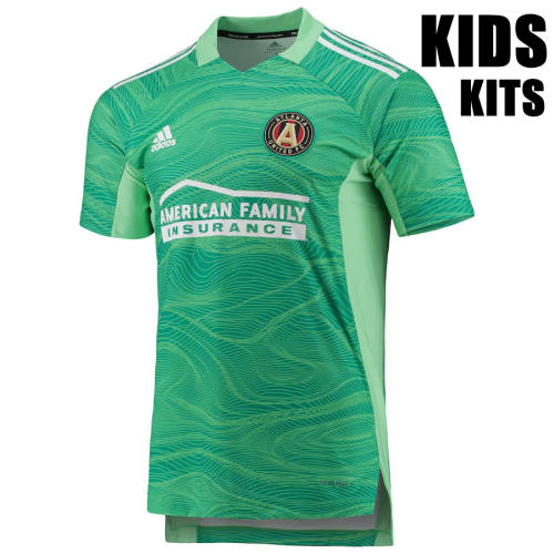 Kids Atlanta United 2021 Goalkeeper Jersey and Short Kit