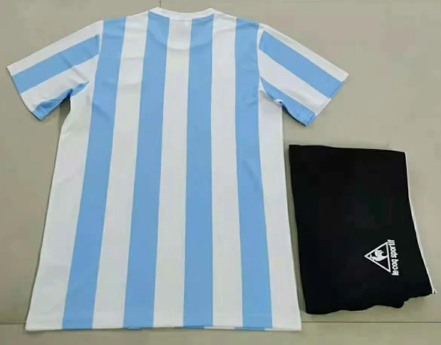 Argentina 1986 Home Retro Soccer Jersey and Short Kit