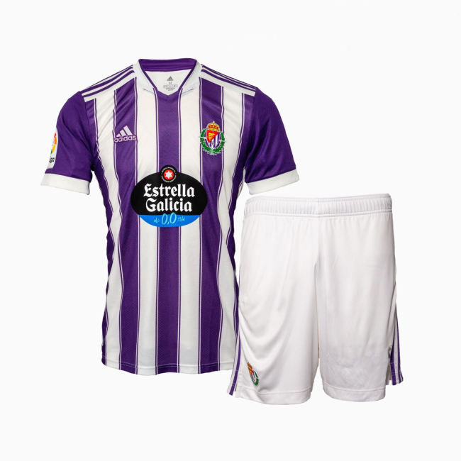 Kids Real Valladolid 21/22 Home Jersey and Short Kit