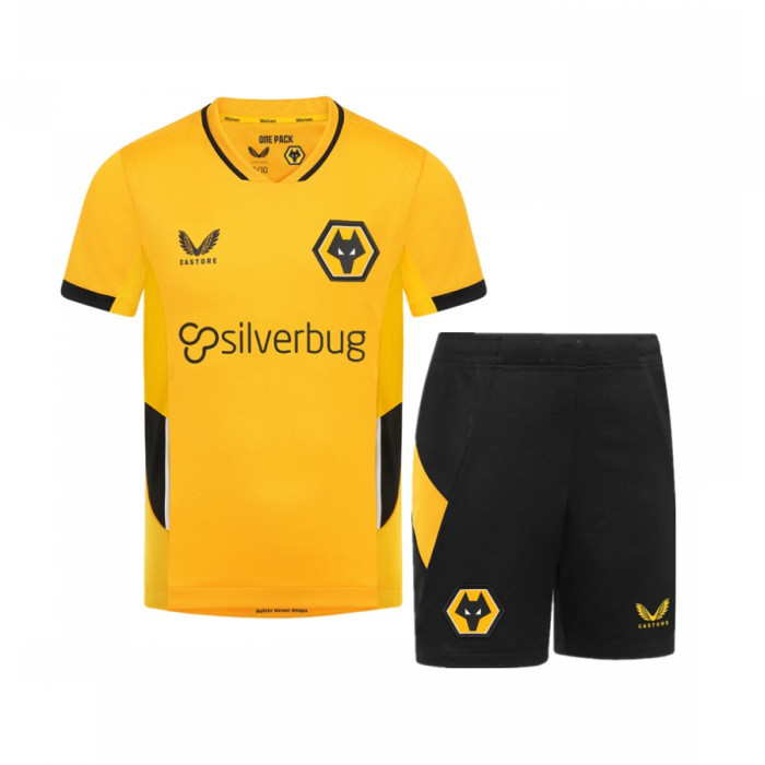 Kids Wolves 21/22 Home Jersey and Short Kit