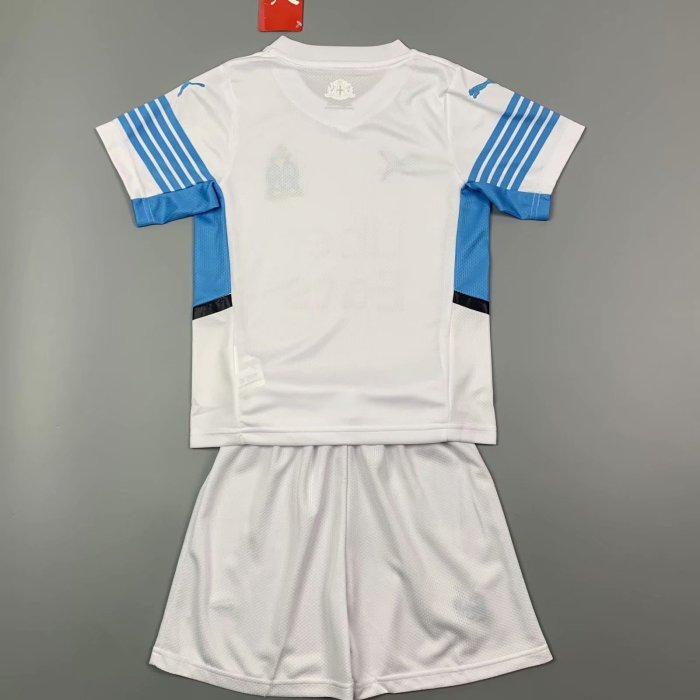 Kids Olympique Marseille 21/22 Home Jersey and Short Kit
