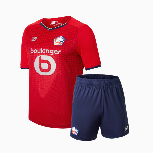 Kids LOSC 21/22 Home Jersey and Short Kit