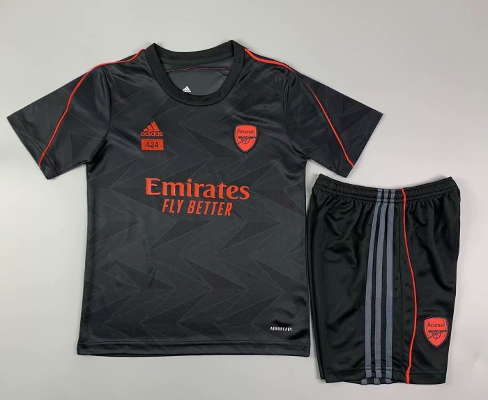 Kids ARS × 424 Pre Match Jersey and Short Kit Black
