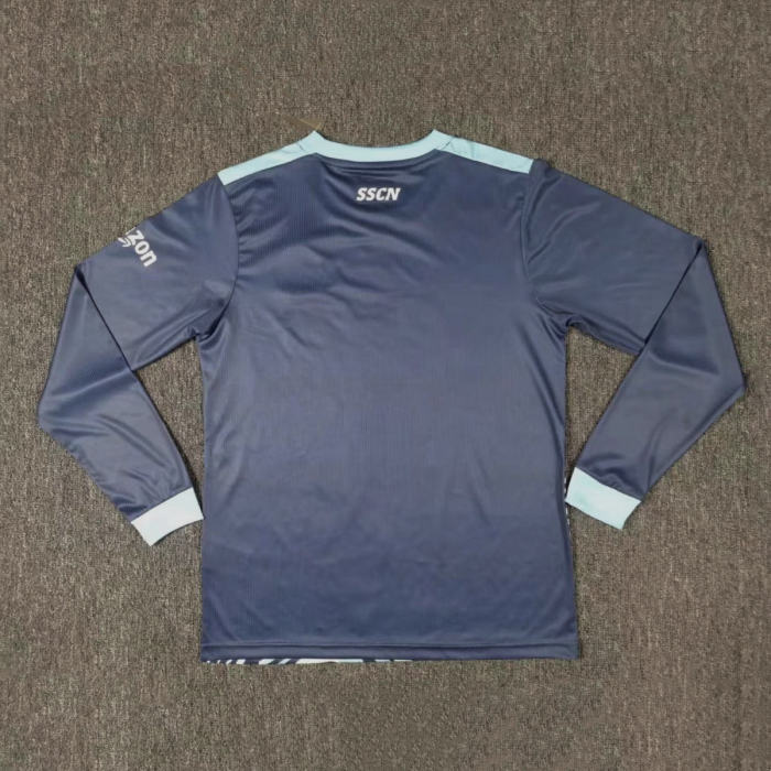 Thai Version SSC Napoli 21/22 Maradona Ltd Edition L/S Jersey - Navy