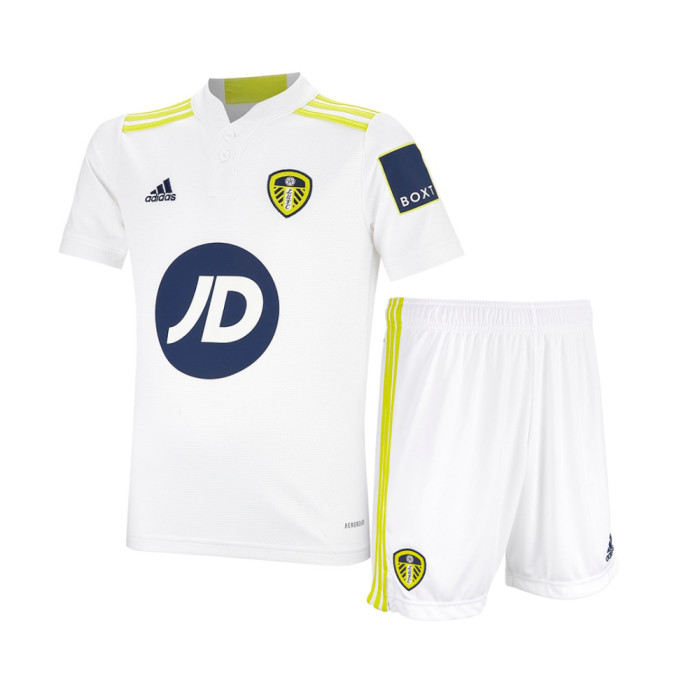 Kids Leeds United 21/22 Home Jersey and Short Kit