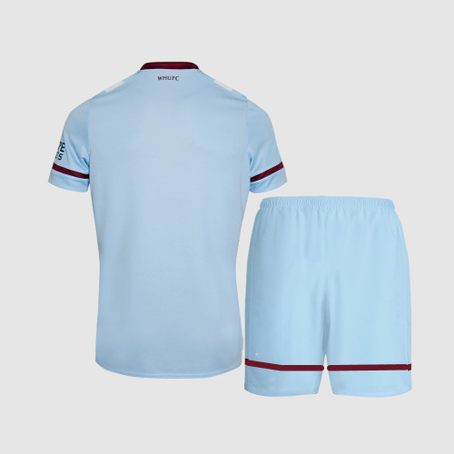 Kids West Ham United 21/22 Away Jersey and Short Kit
