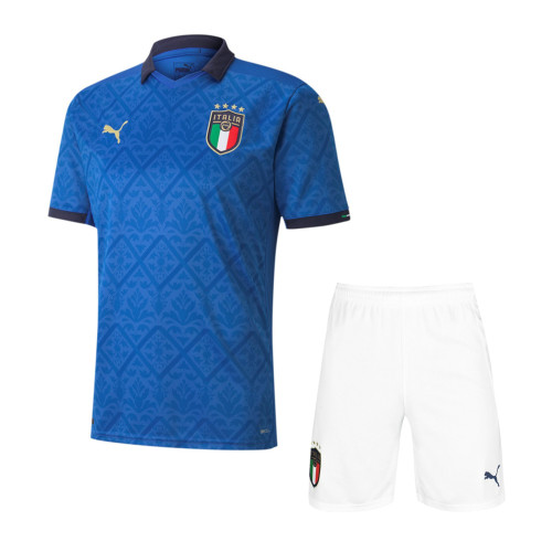 Italy 2021 Home Soccer Jersey and Short Kit