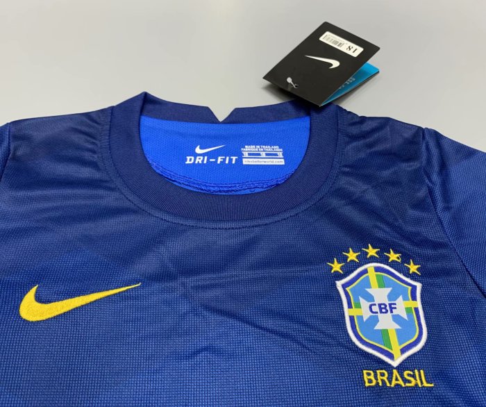 Kids Brazil 2021 Away Jersey and Short Kit