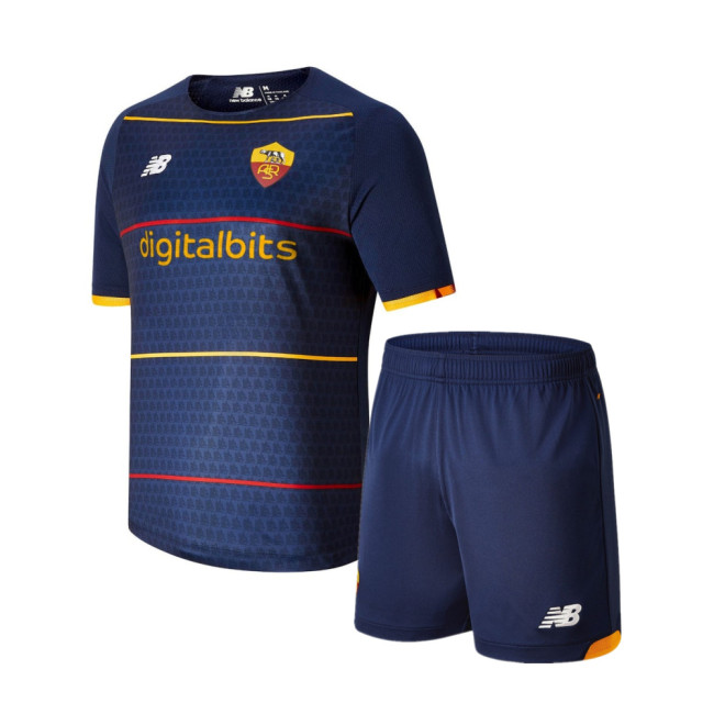 Kids AS Roma 21/22 Fourth Jersey and Short Kit