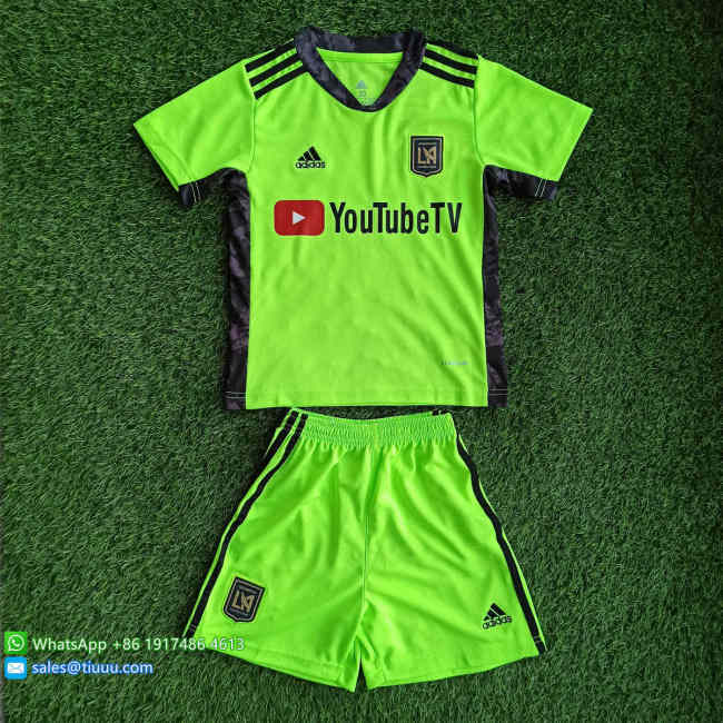 Kids Los Angeles FC 2021 Goalkeeper Jersey and Short Kit