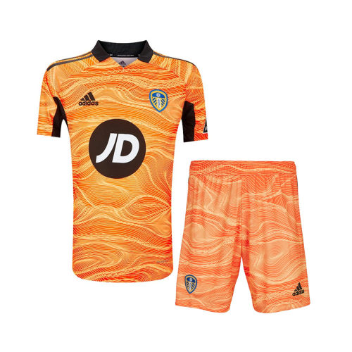 Kids Leeds United 21/22 Away Goalkeeper Jersey and Short Kit