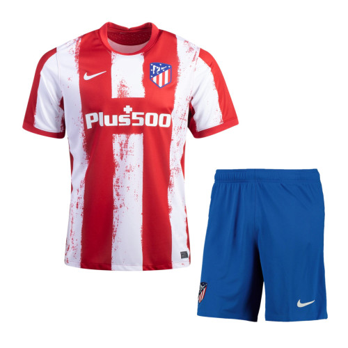 Atletico Madrid 21/22 Home Soccer Jersey and Short Kit