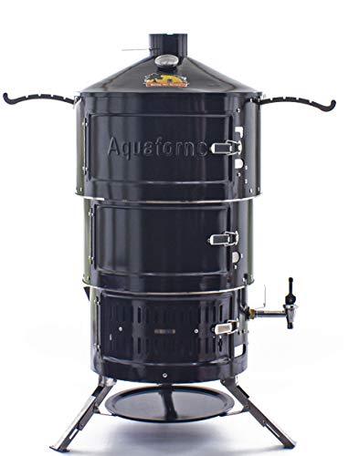 Aquaforno Portable BBQ, Smoker, Fire Pit, Oven All-in-One | Award Winning 3-Tier Outdoor Cooking Set for The Garden, Camping,